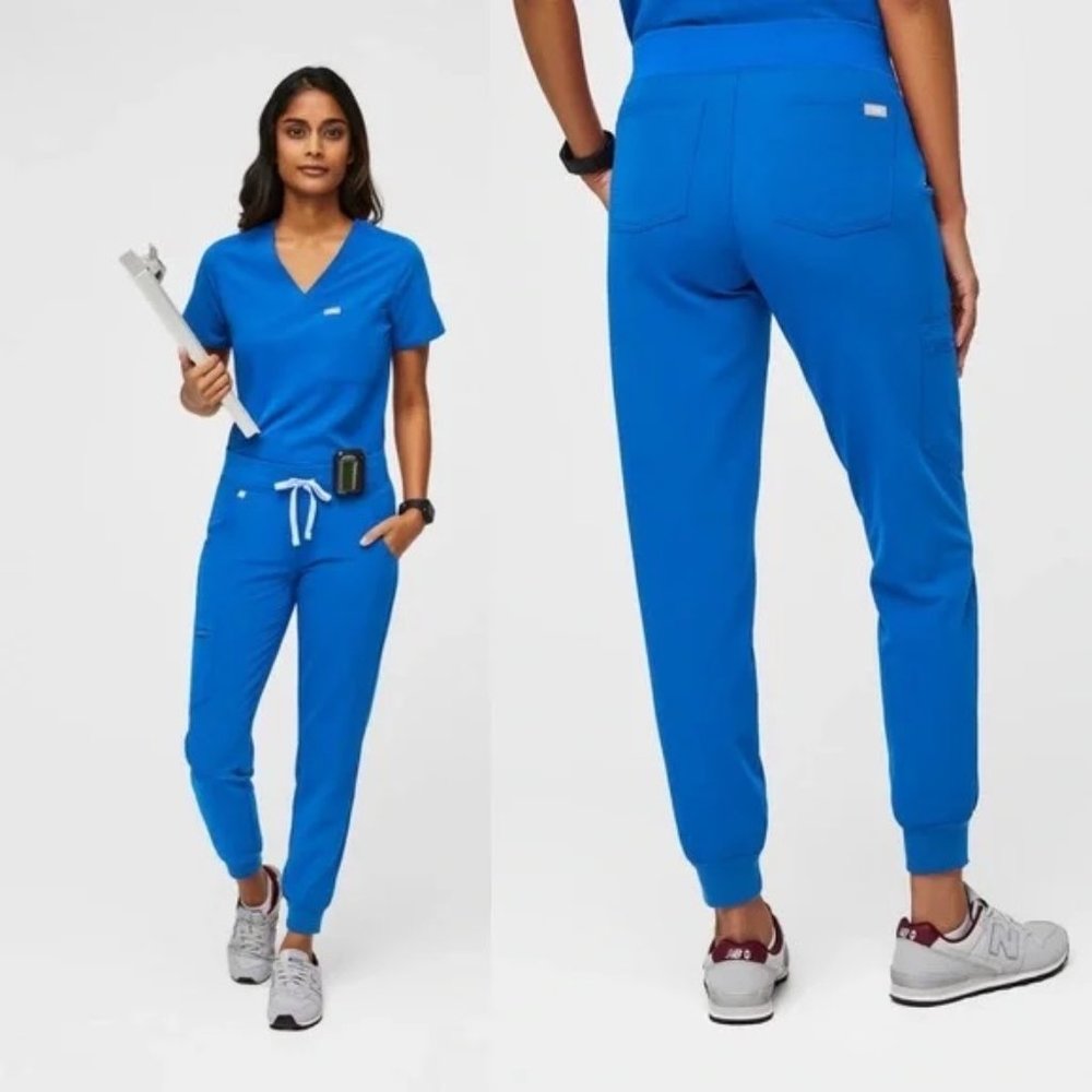 FIGS Zamora Joggers Royal Blue Scrub Pants - Small